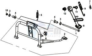 JET 14 125/XB1 (XC12WW-EU) (E4) (L7-M0) drawing MAIN STAND -SIDE STAND- KICKSTARTER PEDAL