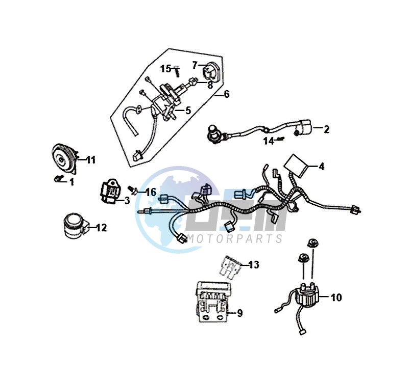 WIRE HARNESS / FIDDLE II 50 (25 KM/H) (AF05W4-NL) (E4) (L8-M0)