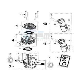 FIGHT RMO drawing CRANKSHAFT AND CYLINDER IAE