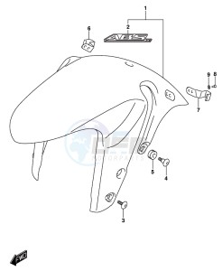 GSX-S1000 A drawing FRONT FENDER (GSX-S1000AUFL8 E21)