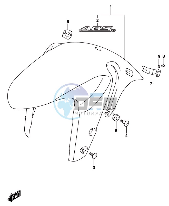 FRONT FENDER (GSX-S1000AUFL8 E21)