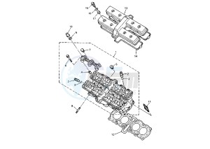 YZF R THUNDER CAT 600 drawing CYLINDER HEAD