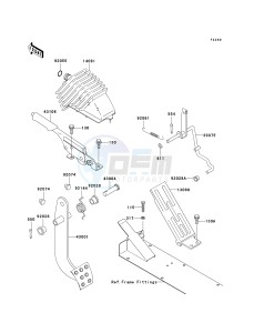 KAF 620 G [MULE 3000] (G6F-G8F) G7F drawing BRAKE PEDAL_THROTTLE LEVER