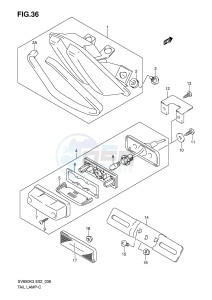 SV650 (E2) drawing TAIL LAMP