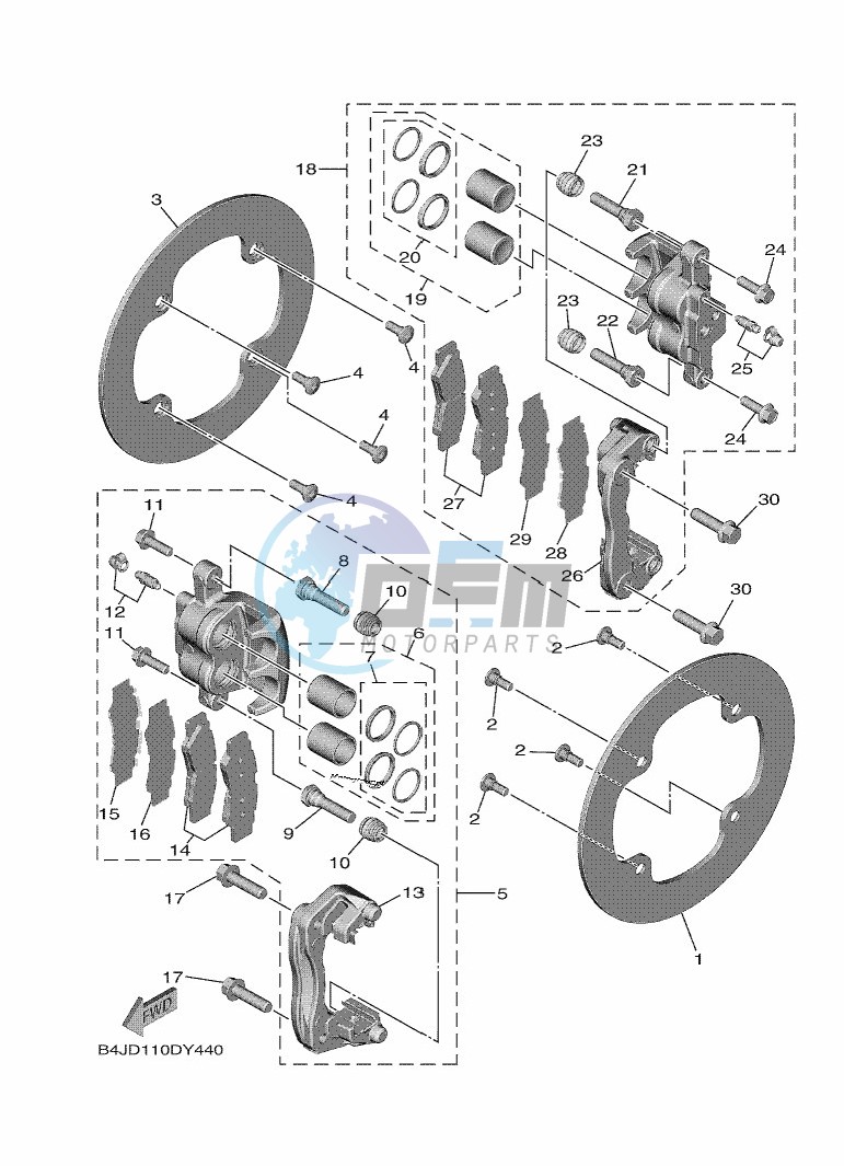 REAR BRAKE CALIPER