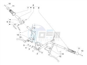 MP3 350 MAXI SPORT E4 ABS (EMEA) drawing Handlebars - Master cil.