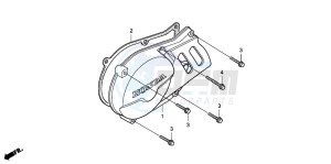 CRF80F 100 drawing LEFT CRANKCASE COVER