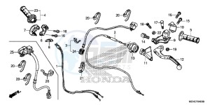 CRF450RG CRF450R Europe Direct - (ED) drawing HANDLE LEVER/SWITCH/CABLE