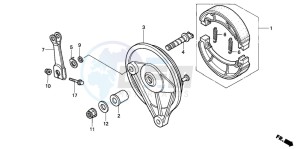 VT125C2 drawing REAR BRAKE PANEL