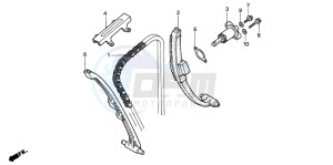 CB500 drawing CAM CHAIN/TENSIONER