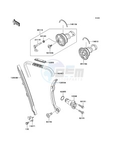 KX250F KX250T6F EU drawing Camshaft(s)/Tensioner