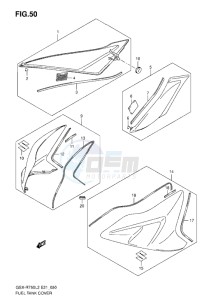 GSX-R750 drawing FUEL TANK COVER L2