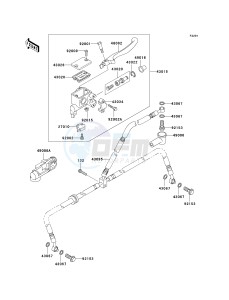 KSV 700 B [KFX700 V FORCE] (B1-B2) [KFX700 V FORCE] drawing FRONT MASTER CYLINDER