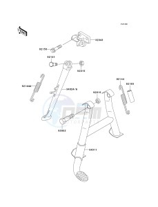 ZX 600E [ZX-6 NINJA ZZR 600] (E10-E13 E13 CAN ONLY) ZZR 600 drawing STAND-- S- -