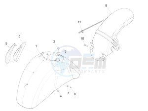 GTS 125 GTS SUPER 125 4T IE ABS E4 (EMEA) drawing Wheel housing - Mudguard