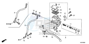 SH125DSE SH125DS UK - (E) drawing REAR BRAKE MASTER CYLINDER