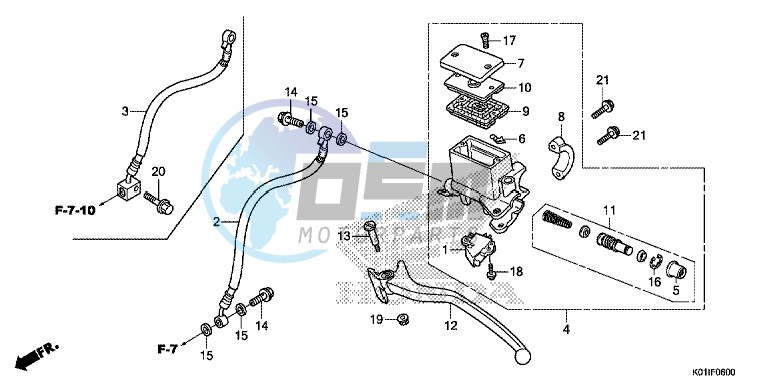 REAR BRAKE MASTER CYLINDER