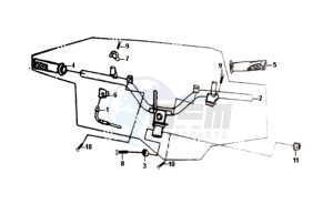 SYMPHONY SR 50 L6 drawing HANDLEBAR / BRAKE LEVERS /CABLES