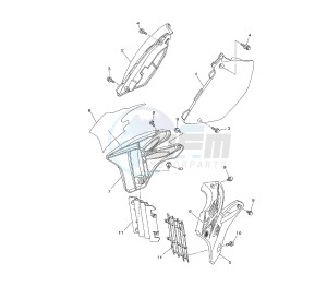 YZ LC 125 drawing SIDE COVERS 1C3M-N-P-R