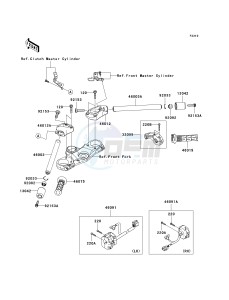 ZX 1400 A [NINJA ZX-14] (A6F-A7FA) A6F drawing HANDLEBAR