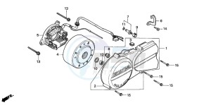 NSR50S drawing LEFT CRANKCASE COVER/ GENERATOR