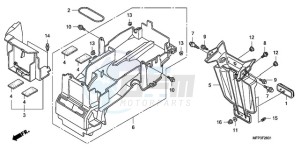 CB1300SA9 Australia - (U / ABS BCT MME TWO TY2) drawing REAR FENDER (CB1300A/CB13 00SA)