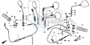 SJ50 BALI drawing CABLE/HANDLE LEVER/SWITCH