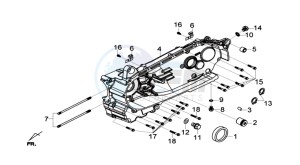 GTS 300i drawing CRANKCASE LEFT