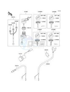 KVF 360 B [PRAIRIE 360] (B6F-B9F) B8F drawing IGNITION SWITCH