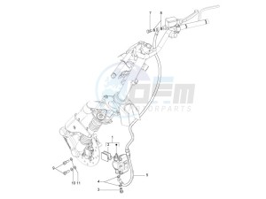 LX 150 4T ie USA drawing Brakes pipes - Calipers