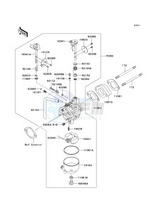 KAF 400 A [MULE 610 4X4] (A6F-AF) A9F drawing CARBURETOR -- CN,US- -