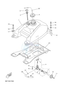 YFM450FWA GRIZZLY 450 IRS (BM81) drawing FUEL TANK