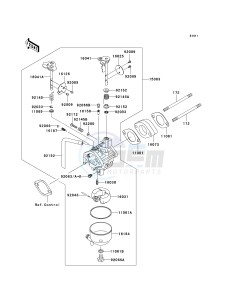 KAF 400 C [MULE 610 4X4 HARDWOODS GREEN HD] (C6F-C9F) C6F drawing CARBURETOR