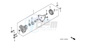 CBR125RWA Australia - (U / WH) drawing OIL PUMP