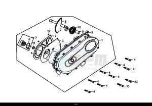 FIDDLE II 50 (45 KM/H) (AF05W4-EU) (E4) (L8-M0) drawing L. CRANK CASE COVER