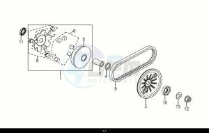 SYMPHONY ST 50 (XL05W1-EU) (E5) (M1) drawing MOVABLE DRIVE FACE ASSY