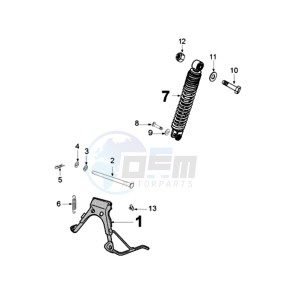 FIGHT 3 A ICE BLADE drawing REAR SHOCK AND STAND