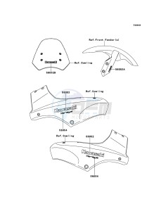 VERSYS KLE650B9F GB XX (EU ME A(FRICA) drawing Decals(Green)(Orange)(Gray)