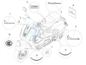 GTV 300 SEI GIORNI IE E4 ABS (APAC) drawing Plates - Emblems