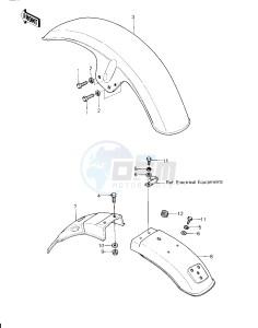 KZ 750 H [LTD] (H1) [LTD] drawing FENDERS -- 80 H1- -