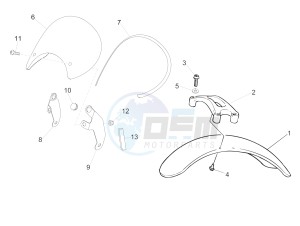 V7 II Stornello ABS 750 (APAC) drawing Front body - Front mudguard