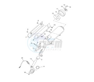 YP R X-MAX ABS 125 drawing EXHAUST