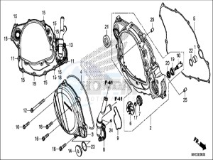 CRF450RH Europe Direct - (ED) drawing RIGHT CRANKCASE COVER/WATER PUMP