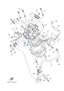 YFM700FWA YFM700DE GRIZZLY 700 (2ES2 2ES3) drawing CYLINDER HEAD