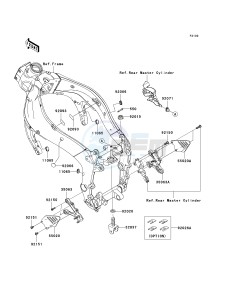 ZX 600 R [NINJA ZX-6R MONSTER ENERGY] (R9FA) R9F drawing FRAME FITTINGS-- FRONT- -