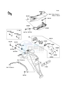 Z750_ABS ZR750M8F GB XX (EU ME A(FRICA) drawing Taillight(s)