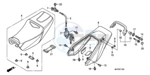 CB1300A9 BR / ABS CO MME - (BR / ABS CO MME) drawing SEAT/REAR COWL