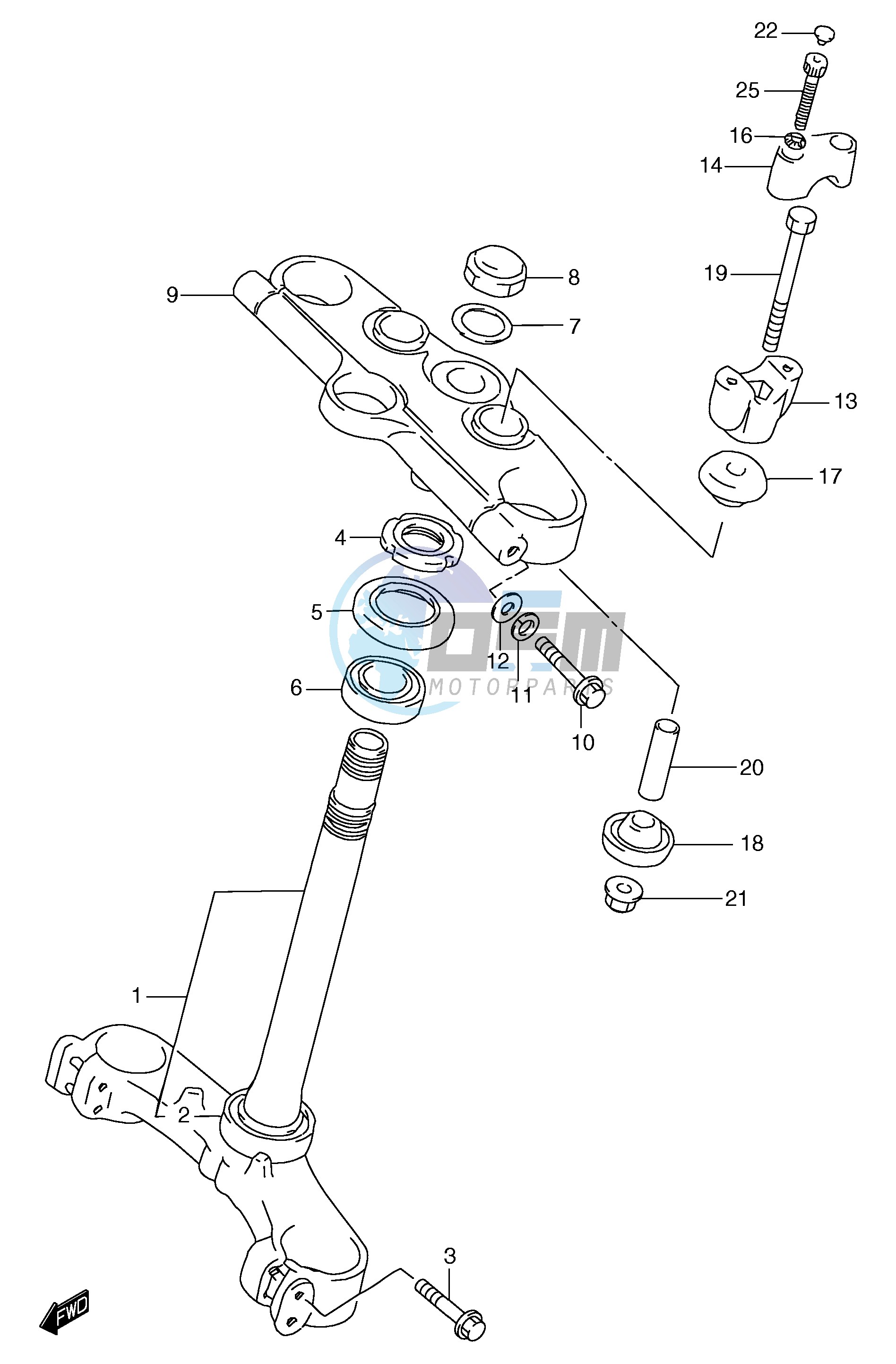 STEERING STEM (GSF1200SAV SAW SAX SAY)