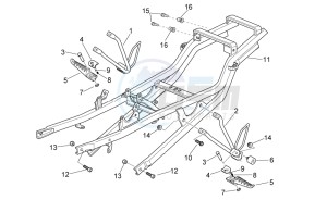 RS 125 E2 - E3 drawing Rear footrests