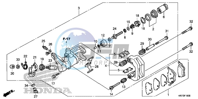 REAR BRAKE CALIPER